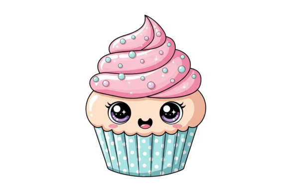 A Delightful Cartoon Cupcake with a Cute Aesthetic: Strategic Visual Assets for Modern Branding
