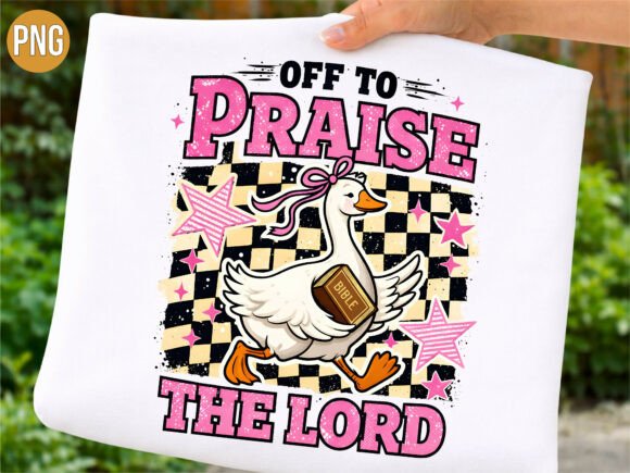 Blending Nostalgia and Faith: Elevating Creative Projects with the Retro Goose Off to Praise the Lord PNG