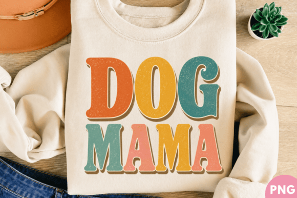 Elevate Your Craft with the Dog Mama Retro Dog Lover T-shirt PNG Design