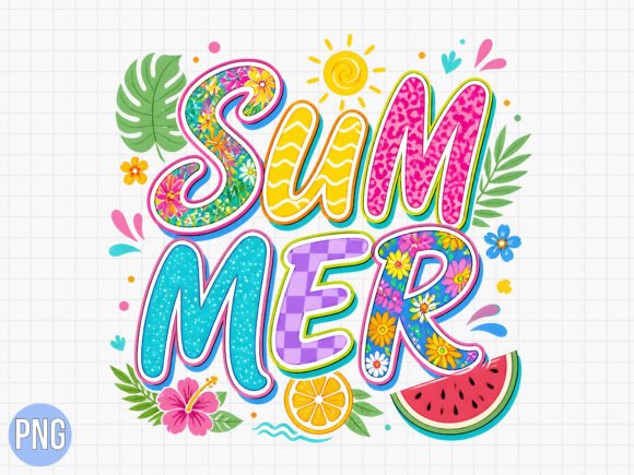 Elevating Print-on-Demand with Colorful Retro Summer Fruit PNG T-shirt Designs