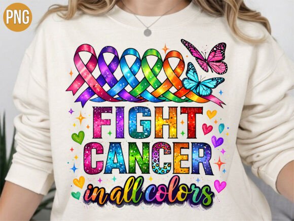 Evaluating the Fight Cancer in All Colors Ribbon PNG for Professional Design Workflows