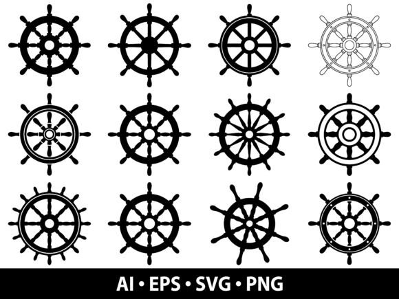 Mastering Nautical Design with the Ship Wheel Vector Bundle